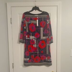 NWT TRINA TURK Floral Geometric Women's Dress - Multicolor Size L